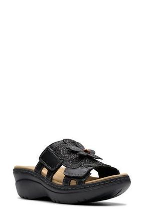 Clarks Merliah Belle Wedge Sandal in Black Combi at Nordstrom Rack, Size 10