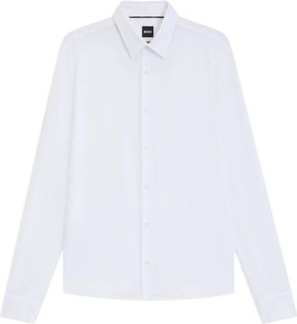 HUGO BOSS Hank Shirt - Heren - Zakelijke Overhemden - Wit - L - Overhemden