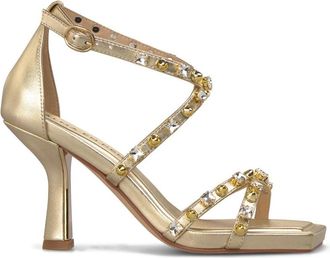 Alma En Pena Sandaal met hak en studs - Dames - Sandalen met hakken - Geel - 36 EU - Schoenen