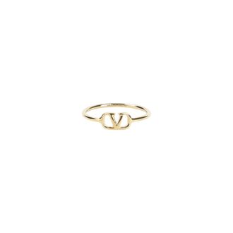 Valentino Garavani Accessoires, Dames, Geel, 54 MM, VLogo Signature Metal Ring