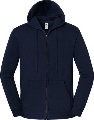 Fruit Of The Loom Fruit of the Loom Unisex Volwassen Iconic Premium Volle Rits Hoodie (Diep Navy)