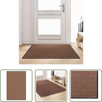 vidaXL Vidaxl Felpudo Marr&oacute;n Y Negro 120 X 180 Cm 100% Poliamida