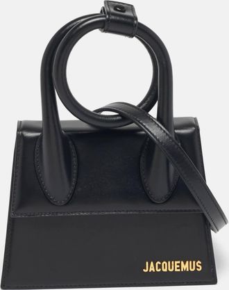 Jacquemus Le Chiquito Noeud Black Leather Top Handle Bag