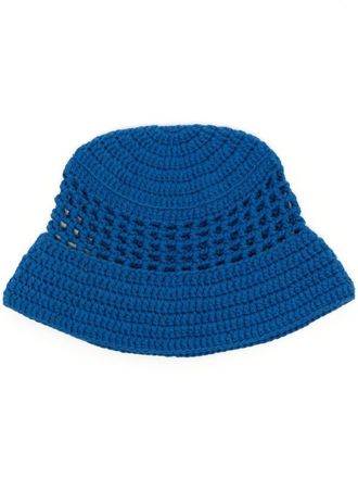 Solid & Striped crochet bucket hat - women - Cotton - One Size - Blue