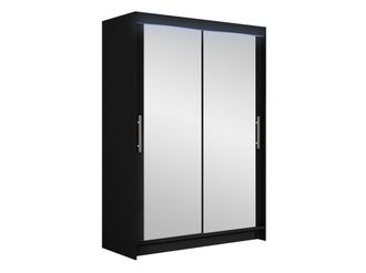 Mirjan24 Armario Closico Pacron Vii, Negro, 200x120x58cm, Puertas De Armario: Correderas, N&uacute;mero De Estantes: 5, Led