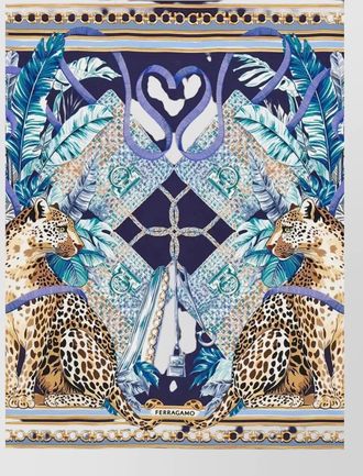 Ferragamo silk printed scarf