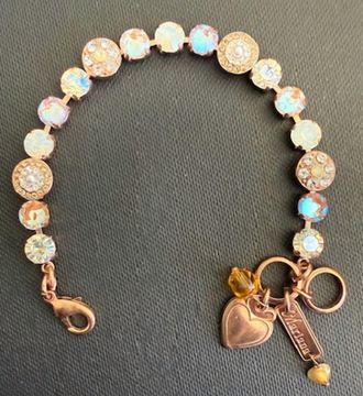 Mariana Womens Butter Pecan Bracelet In Pink A/b/ Pearl, White, Amber