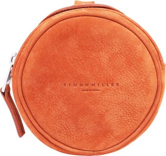 Simon Miller Circle Pop Pouch in Brown Suede