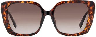 Fossil 54mm Gradient Square Sunglasses in Havana/Brown Sf at Nordstrom