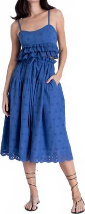 Karina Grimaldi Emilia Skirt In Ocean Blue