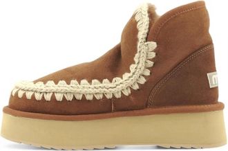 Mou Schoenen, Dames, Bruin, 40 EU, Wol, Mini Eskimo Platform Boot