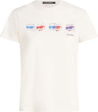 Karl Lagerfeld T-shirt Ikon Color Pop - Bianco