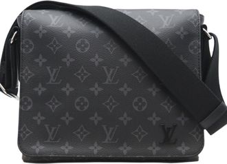 Louis Vuitton Gray Coated Canvas Shoulder Bag (Pre-Owned)