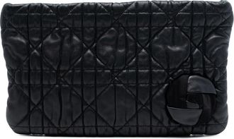 Dior Pre-owned Dior Calfskin Cannage Rose Clutch KUTAG4C7C6NJHU9A