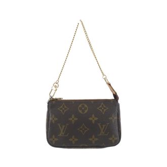 Louis Vuitton Marron Coated Canvas Pochette Pouch (Pre-Owned)