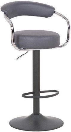 Netfurniture Lazio Matt Black Bar Stool Charcoal