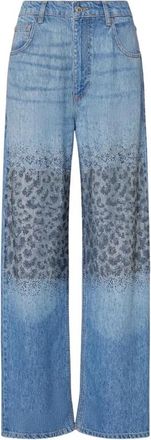 Liu Jo Pant Straight Stylish Reg. W. - Dames - Loose Fit Jeans - Blauw - W26 - Denim - Jeans