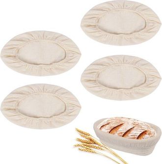 OEM Juego De 4 Piezas De Tela Para Fermentaci&oacute;n: Tapa Lavable Para El Recipiente, Panader&iacute;a Casera, Masa Madre Y Masas Caseras, Color Beige