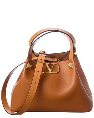 Valentino Vlogo Signature Small Leather Tote