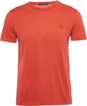 Louis Vuitton T-shirt con logo ricamato - Rosso