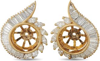 Luxury Bazaar 14K Yellow Gold 2.20ct Diamond Earring Jackets MF09-081926