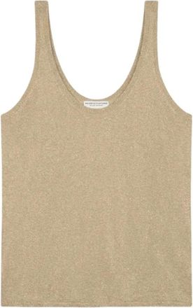 Majestic Filatures D&eacute;bardeur Dor&eacute; - Dames - Tops zonder mouwen - Beige - M - Tops