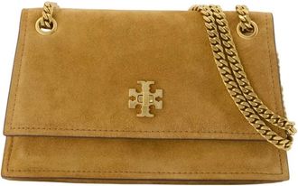 Tory Burch Mini borsa a spalla Kira in camoscio con chiusura a girello - - Bags - Donna - Marrone - ONE SIZE