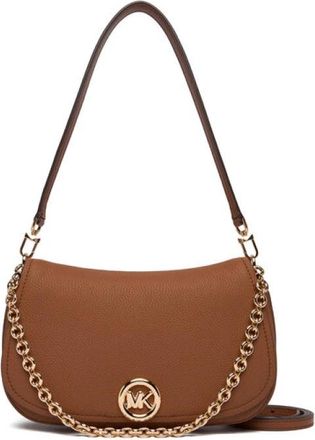 Michael Kors Nolita Medium Pebbled Leather Convertible Schoudertas - Dames - Schoudertassen - Bruin - ONE Size - Katoen - Tassen
