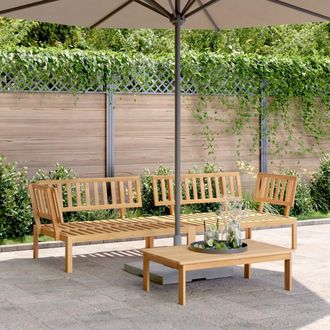vidaXL Sof&aacute;s De Esquina De Palets De Jard&iacute;n 2 Uds Madera Maciza Acacia Vidaxl