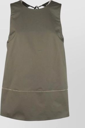 PESERICO sleeveless tie back top seam detail