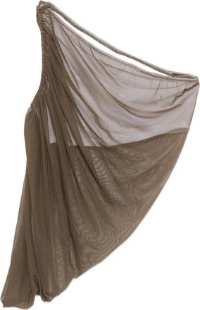 Norma Kamali Top monospalla Diana - Verde