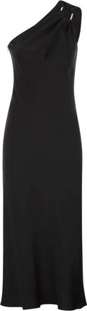 Max Mara Mseentrata Jurk met &eacute;&eacute;n schouderband - Dames - Casual kleedjes - Zwart - 2XS - Polyester - Kleedjes