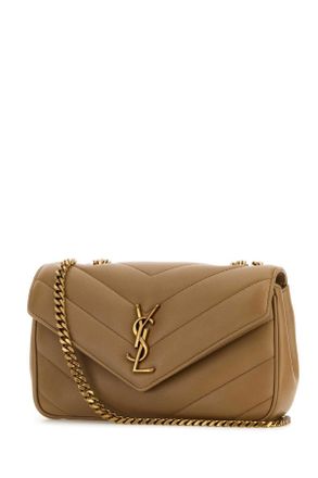 Saint Laurent Womens Camel Leather Small Loulou Shoulder Bag Naturaltan Borse A Tracolla