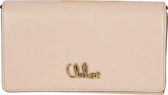 Chloé Accessoires, Dames, Roze, ONE Size, Katoen, Iconic Flap Wallet On Chain
