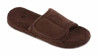 Acorn Mens Spa Slide Slippers In Chocolate