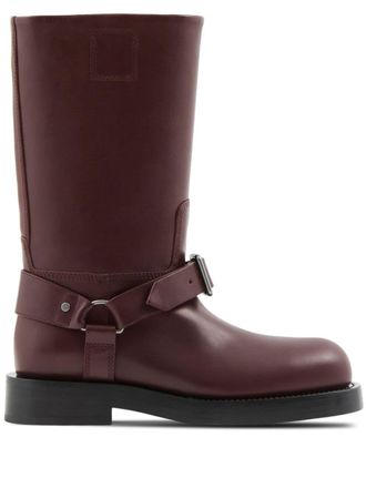Burberry buckle-detail riding boots - Red
