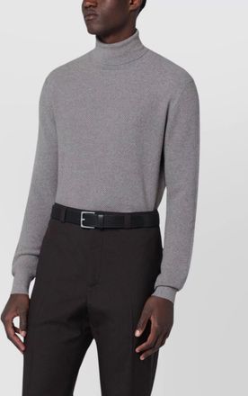 Tagliatore wool turtleneck knit sweater with long sleeves
