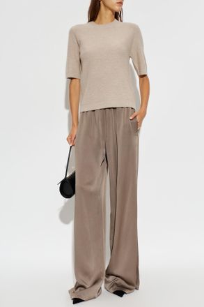 Fabiana Filippi Loose-fit Satin Trousers, Womens, Brown