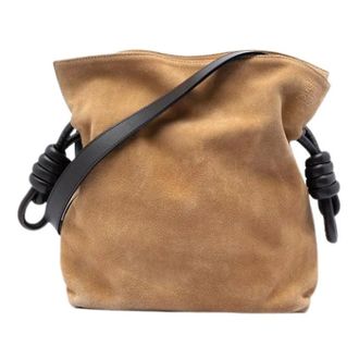 Loewe Pre-owned Bucket Bags, female, Beige, Size: ONE SIZE Pre-owned Flamenco Bucket Bag