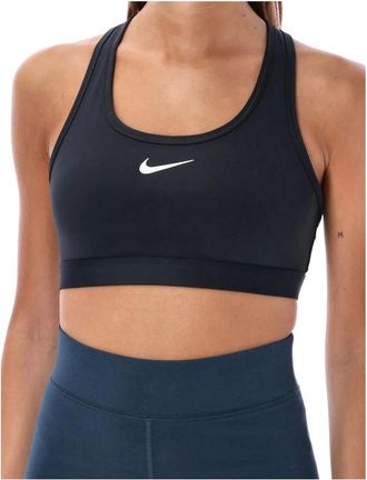 Nike Swoosh Medium-Support Padded Sports Bra - Dames - Sport BHs - Zwart - S - Polyester - Fitness