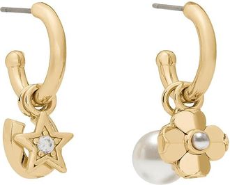 Kate Spade New York Keep Sparkling Round Double Huggies Womens Earring Gold 1, Brass