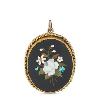 Luxury Bazaar 10K Yellow Gold Mosaic Flower Brooch MF04-082426