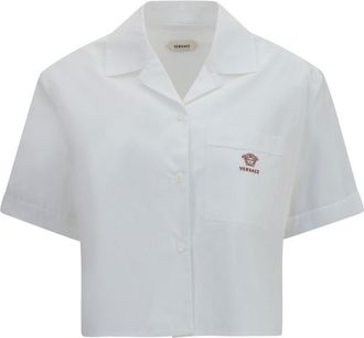 Versace White Regular Embroidered Shirt