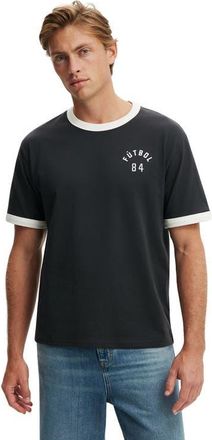 Cotton On Mens Everyday Fit Graphic T-Shirt in Washed Black Futbol 84 at Nordstrom, Size X-Large