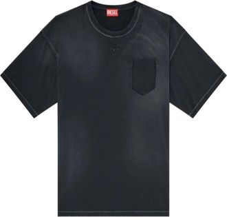 Diesel Tops, Heren, Zwart, S, T-shirt