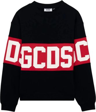 GCDS Band Logo Crewneck - Heren - Sweatshirts - Zwart - L - Katoen - Hoodies & sweatvesten