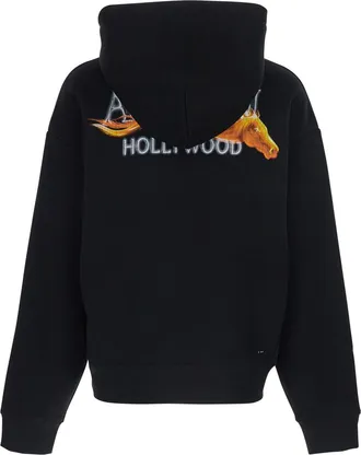 Amiri Mens Hooded Sweatshirt Black Cotton Sweatshirts Sweater