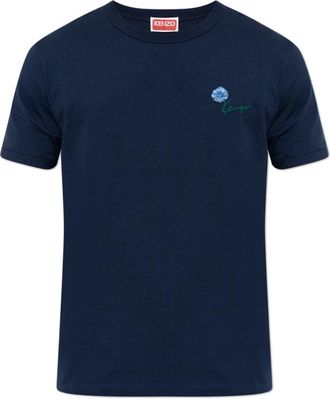 Kenzo Logo T-Shirt - Heren - T-shirts - Blauw - S - Katoen - Tops