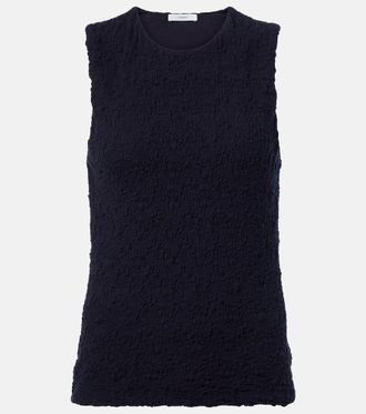 Vince Smocked cotton-blend top