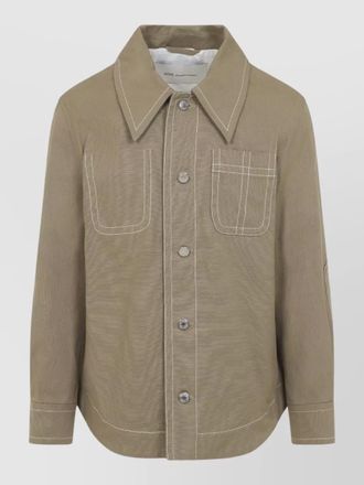 Ami utility button jacket chest pockets